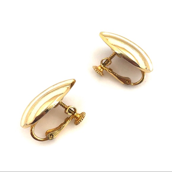Vintage Fernando Originals Enamel Clip On Earrings - Picture 2 of 5